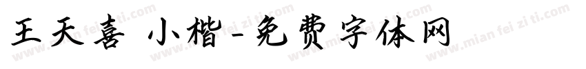 王天喜 小楷字体转换